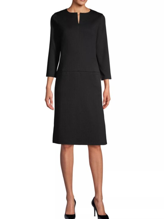 Lands' End Dresses & Skirts - ## ✨ Lands' End Ponte Knit ¾ Sleeve Shift Dress ✨